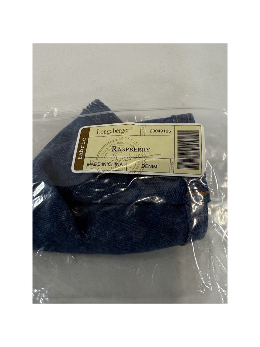 Longaberger Raspberry Basket Blue Denim Fabric Liner 23049165